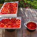 Rocotos cut and drying