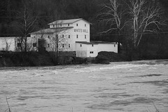 The Hocking River was angry this morning