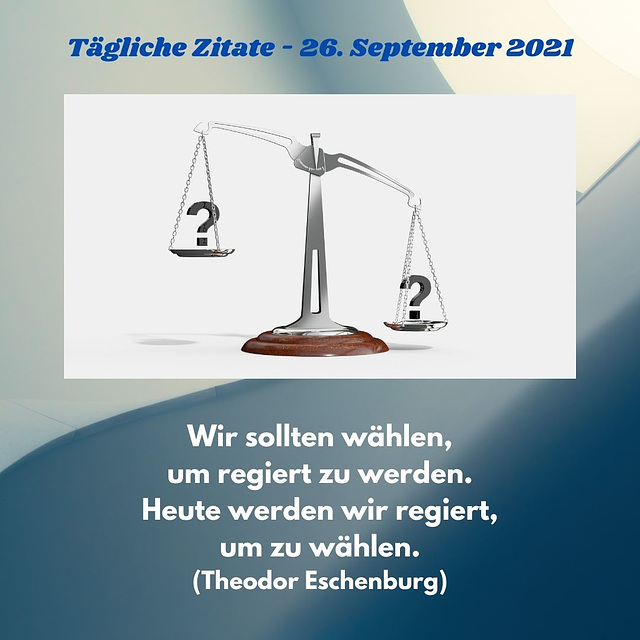 Tägliche Zitate - 26. September 2021