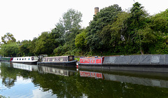 Barges under a dull sky