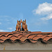 Roof top ornament: toritos de Pucara  in  Ayacucho