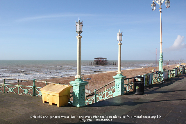 West Pier needs a big bin - Brighton 22 2 2014