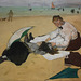 Detail of the Beach Scene by Degas in the Metropolitan Museum of Art, December 2023