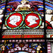 Detail of stained glass in council chamber, Former Town Hall, High Street, Lowestoft, Suffolk