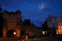 The moon over Bootham Bar