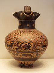 Oinochoe with Lions and Sphinxes in the Getty Villa, June 2016