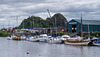 Dumbarton Rock, Sandpoint Marina and the River Leven