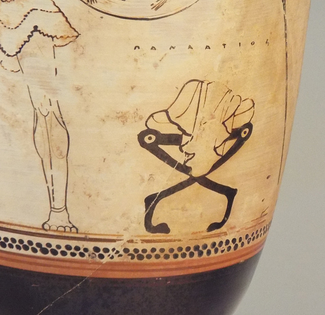 Detail of a White-Ground Lekythos Attributed to Douris in the Getty Villa, June 2016