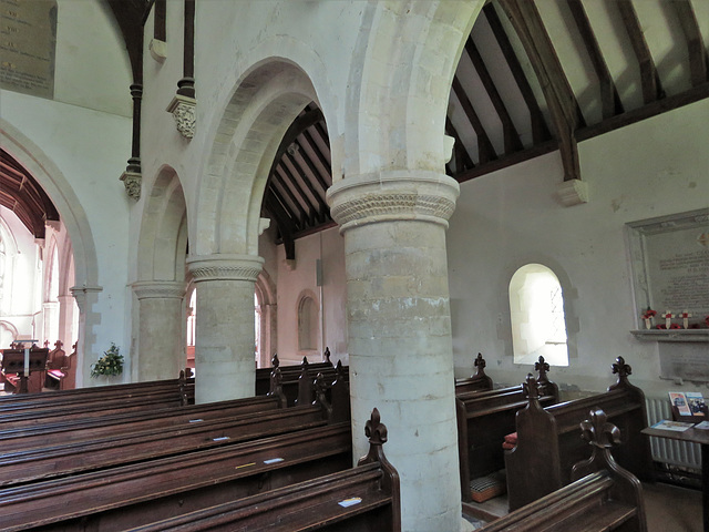 icklesham church, sussex (34)late c12 nave arcade c.1170