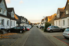 Schröderstraße in der Bergarbeitersiedlung "Am Kanal" (Lünen) / 27.10.2019