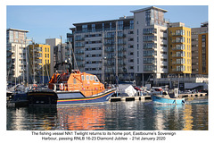 Twilight & RNLB 16-23 Sovereign Harbour, Eastbourne , 21 1 2020