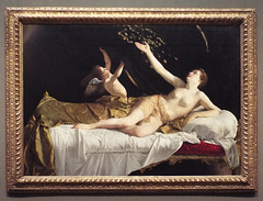 Danae and the Shower of Gold by Orazio Gentileschi in the Getty Center, June 2016