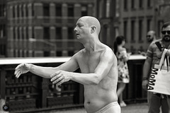 Street performer on the High Line