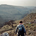 Decent to the junction of Wye Dale (left), Chee Dale (right), and Great Rocks Dale ahead (Scan from 1991)