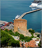 Alanya  : la torre e il porto visti dal promontorio