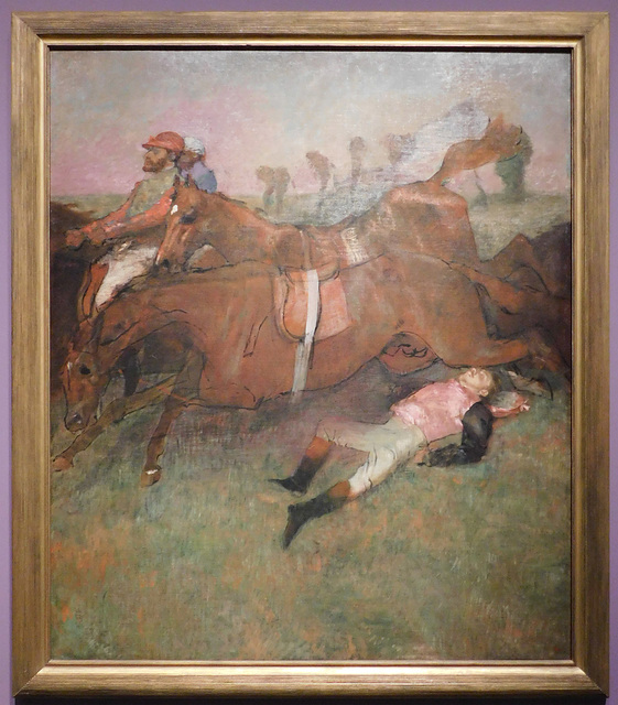 Scene from the Steeplechase: The Fallen Jockey by Degas in the Metropolitan Museum of Art, December 2023