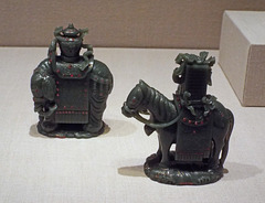 Jade Figurines of an Elephant Carrying a Vase and a Horse Carrying Books in the Metropolitan Museum of Art, August 2023