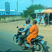 Moine passager sur moto / Monk on motorbike