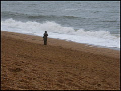 rough sea by the Chesil