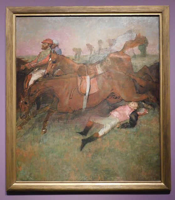 Scene from the Steeplechase: The Fallen Jockey by Degas in the Metropolitan Museum of Art, December 2023