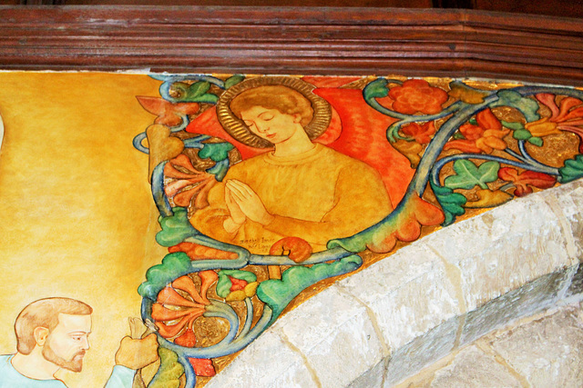 Phoebe Anna Traquair Murals of c1905, St Peter's Church, Clayworth, Nottinghamshire