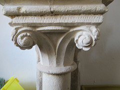 icklesham church, sussex (23)suspiciously crisp capital on the early c13 blind arcade in the s.e. chapel