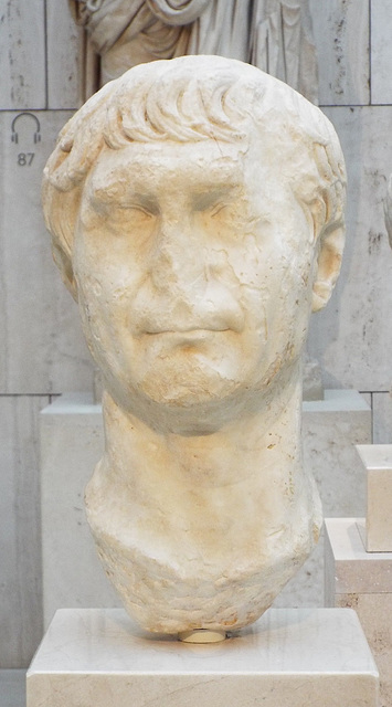 Portrait of Trajan in the Archaeological Museum of Madrid, October 2022