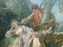 Detail of The Interrupted Sleep by Boucher in the Metropolitan Museum of Art, January 2022