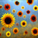 ❁ ❁ ❁ Herbstlicher Sonnenblumenregen ❁ ❁ ❁