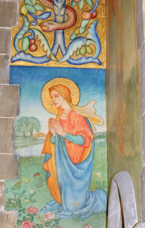 Phoebe Anna Traquair Murals of c1905, St Peter's Church, Clayworth, Nottinghamshire