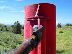 Landscape with red