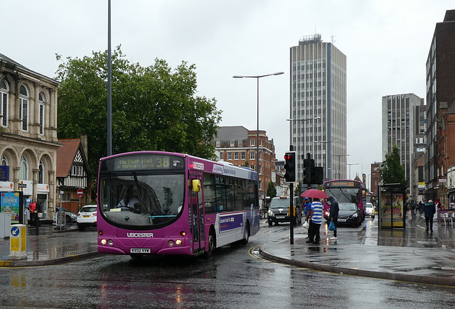 First Leicester Citybus 66318 (KV02 VVW) in Leicester - 27 Jul 2019 (P1030383)