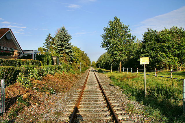 Gleis der Werne–Bockum-Höveler Eisenbahn (Hamm-Bockum-Hövel) / 13.10.2019