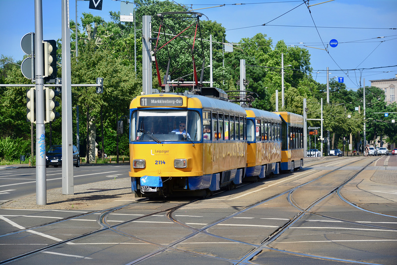 Leipzig 2019 – LVB 2114 Tatra Großzug on line 11 Leipzig 2019 – LVB 2114 Tatra Großzug on line 11