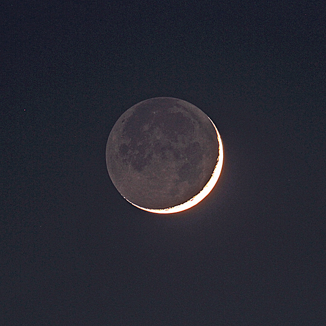 Erdschein oder aschgraues Mondlicht