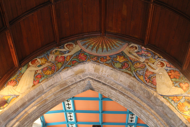 Phoebe Anna Traquair Murals of c1905, St Peter's Church, Clayworth, Nottinghamshire