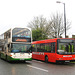 Ipswich Buses 60 (PJ54 YZT) and Mulleys MUI 7924 (R85 EMB) in Bury St. Edmunds - 25 Apr 2012 (DSCN7974)