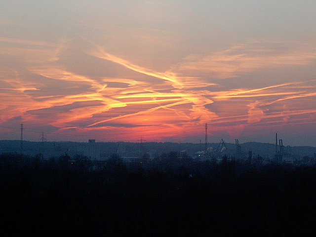 Abendstimmung über Harburg