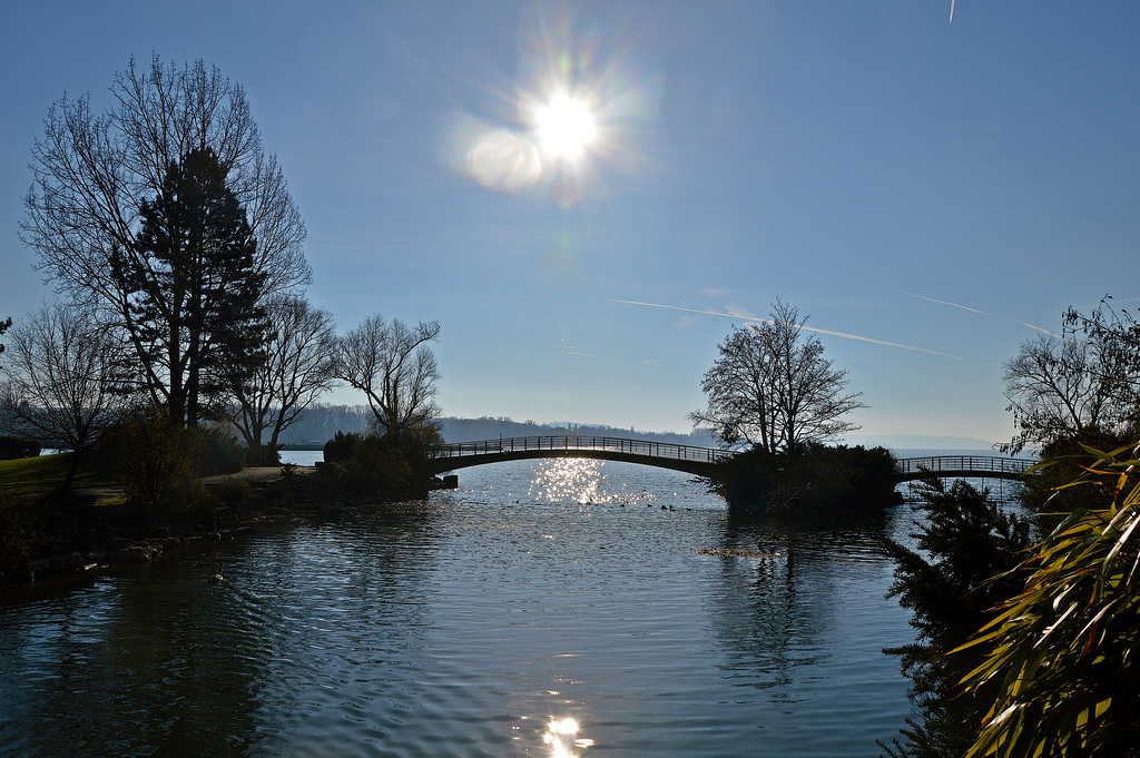 Sonniger Blick auf den Bielersee am 2. Advent 2013