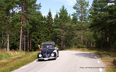 1960 VW 1200. Brudfjällsvägen. Veteran Classic Dalsland. 8.Aug.2015. 58°52′43″N 12°24′17″E (approx. address: Brudfjällsvägen, 660 10 Dals Långed, Sverige)