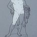 Reconstruction Drawing of a Marble Statue of a Youthful Herakles in the Metropolitan Museum of Art, January 2012