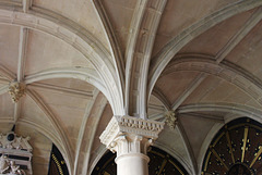 Vaulted ceiling, Pillar Parlour, Little Castle, Bolsover Castle, Derbyshire