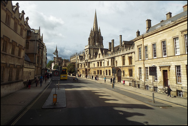 up Oxford High Street