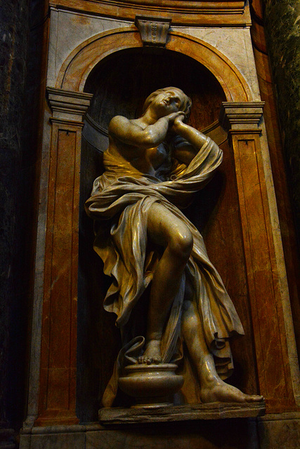 Italy, Duomo di Siena, Statue in the Niche of the Chigi Chapel