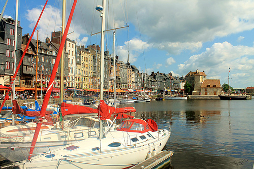 Le Vieux Bassin d'Honfleur en Normandie