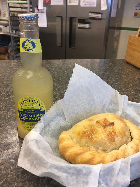 pasty and lemonade