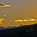 Profiles and clouds at the sunset