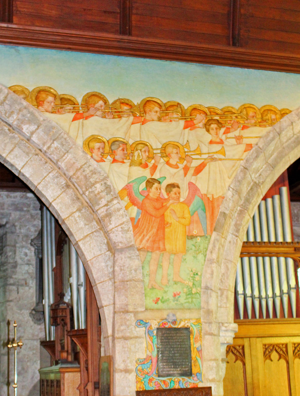 Phoebe Anna Traquair Murals of c1905, St Peter's Church, Clayworth, Nottinghamshire