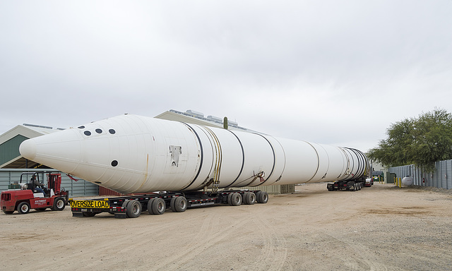 Space Shuttle Booster Rocket Installation