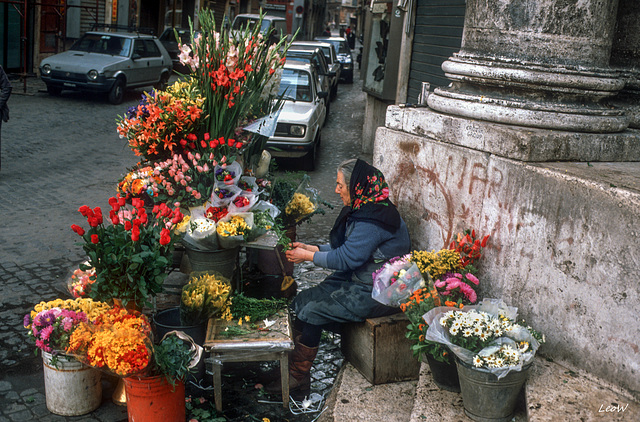 The flower seller ++ Die Blumenverkäuferin